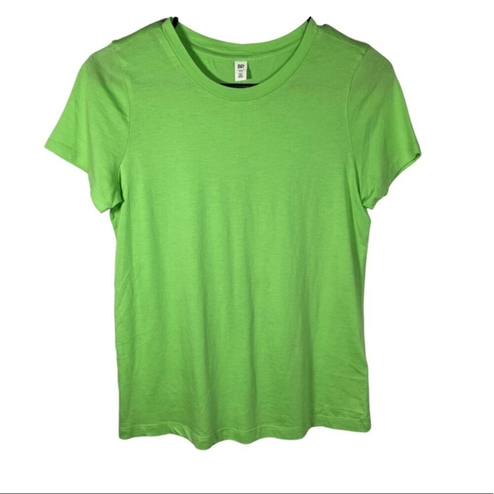 BP Womens Lime Green T-Shirt XS Cotton/Modal Blend Short Sleeve Crew Neck